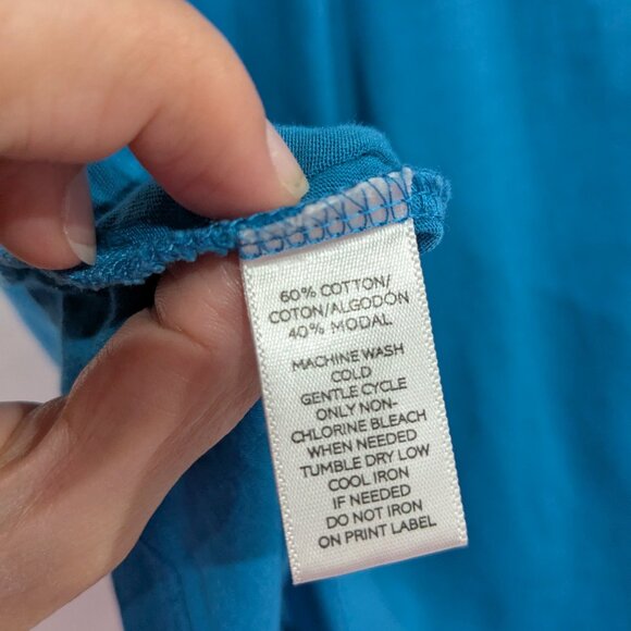 Ann Taylor LOFT Smocked Tank Top Blue Size Small - Picture 5 of 7